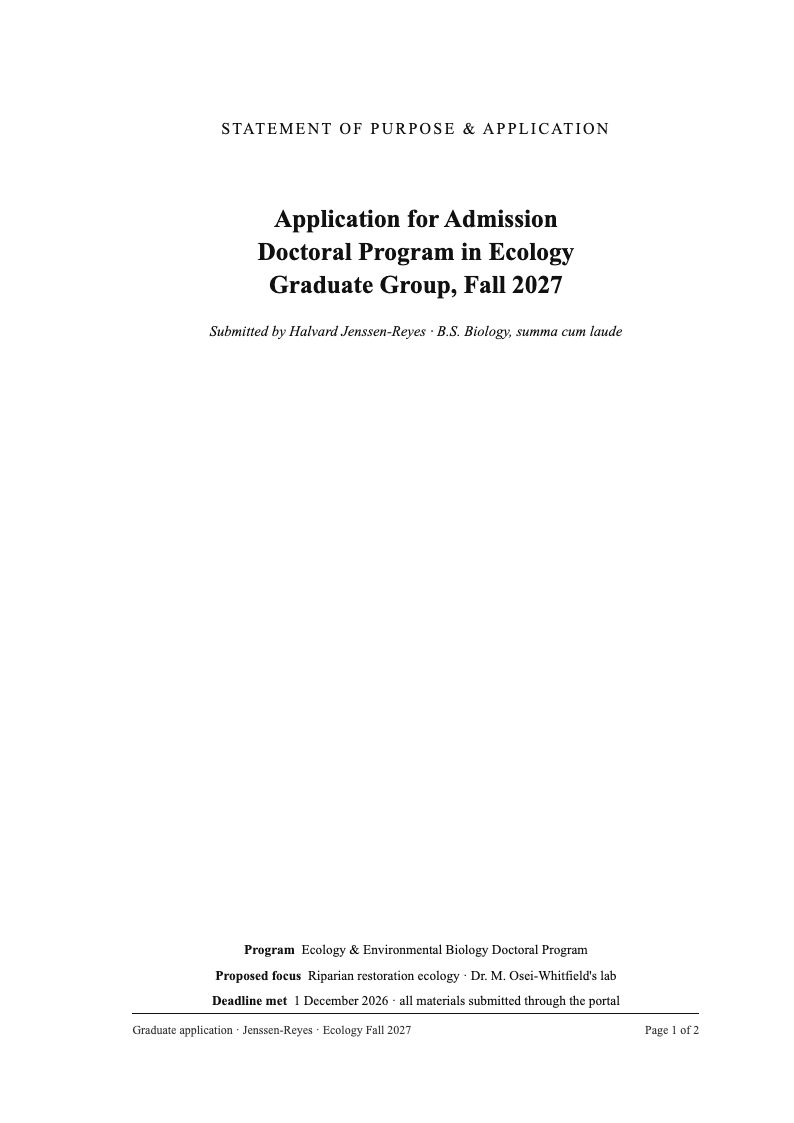 Dissertation manuscript application letter